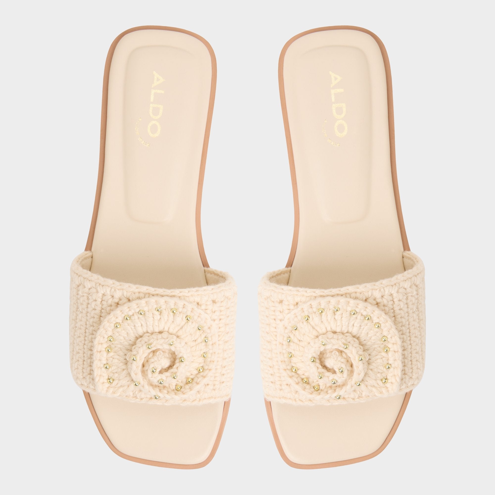 Sabbia Light Beige Women's Flats - Slide sandal