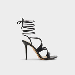 Marylou Black Women's Strappy sandals - Strappy heeled sandal