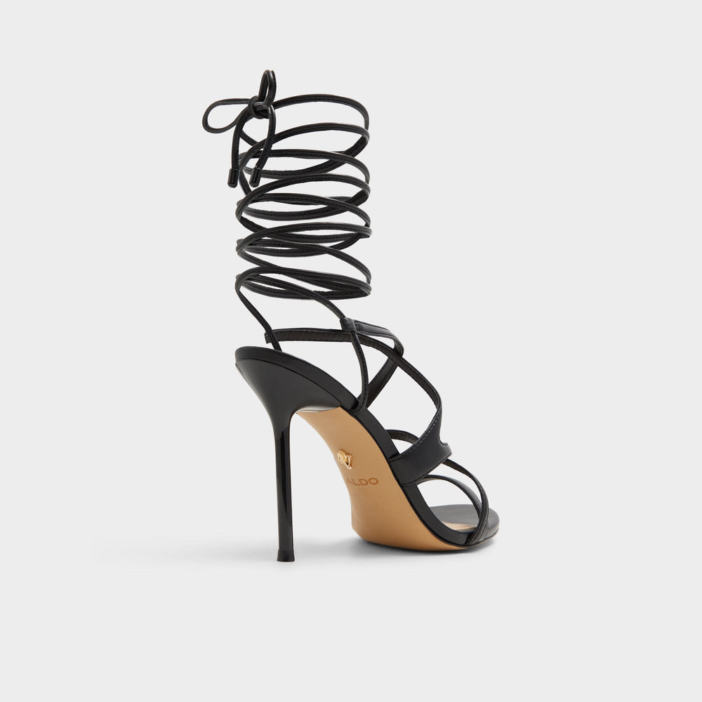 Marylou Black Women's Strappy sandals - Strappy heeled sandal