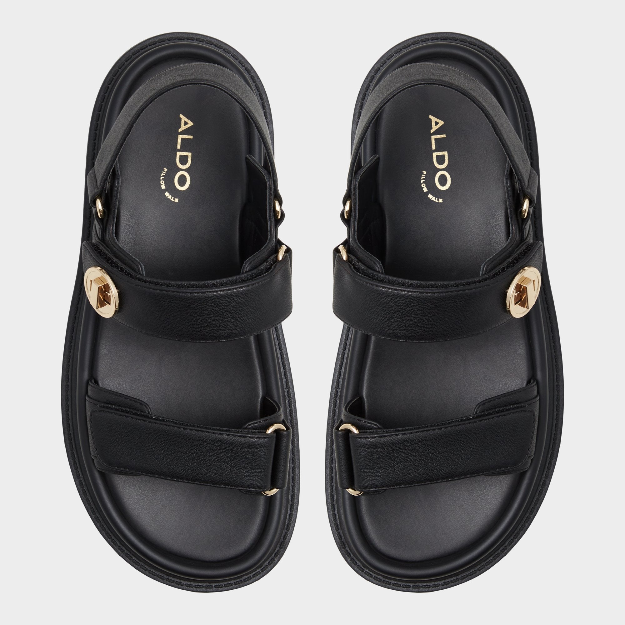 Footbed sandal Linette Black Women's Footbed sandals - Footbed sandal