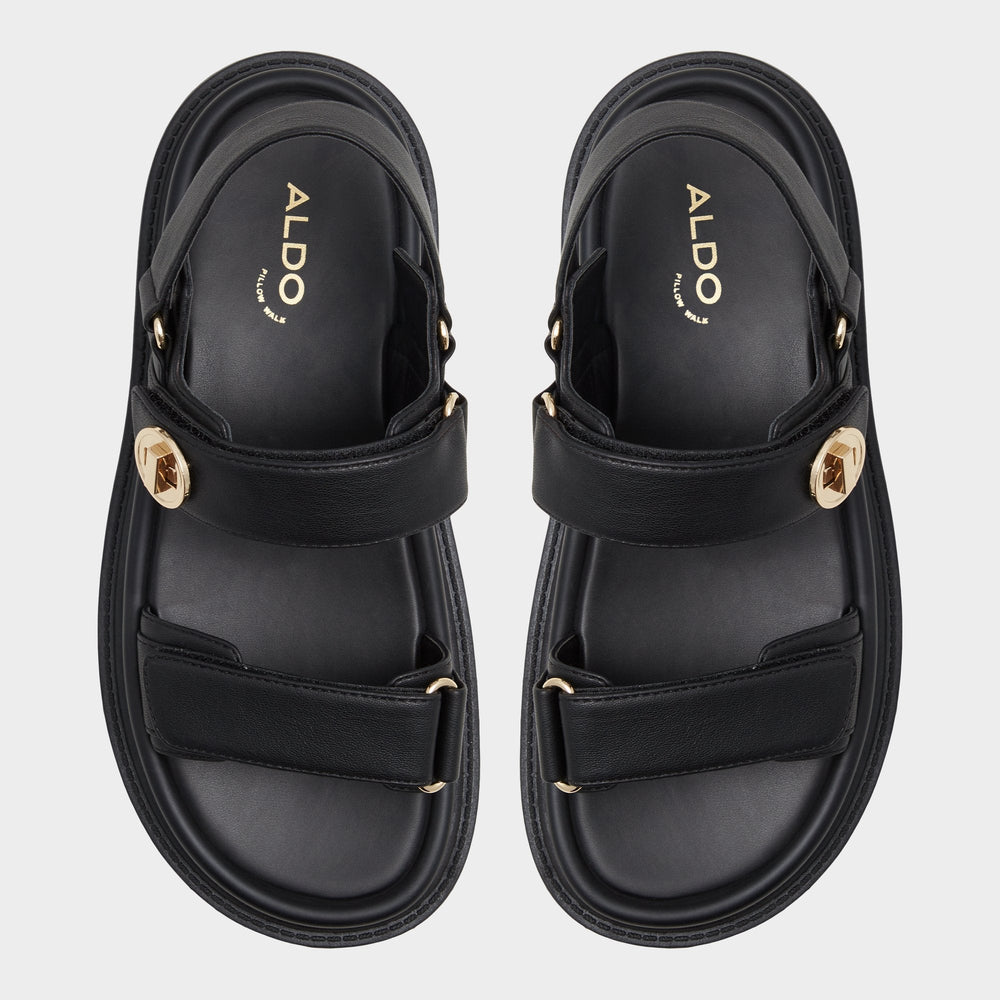 Footbed sandal Linette Black Women's Footbed sandals - Footbed sandal