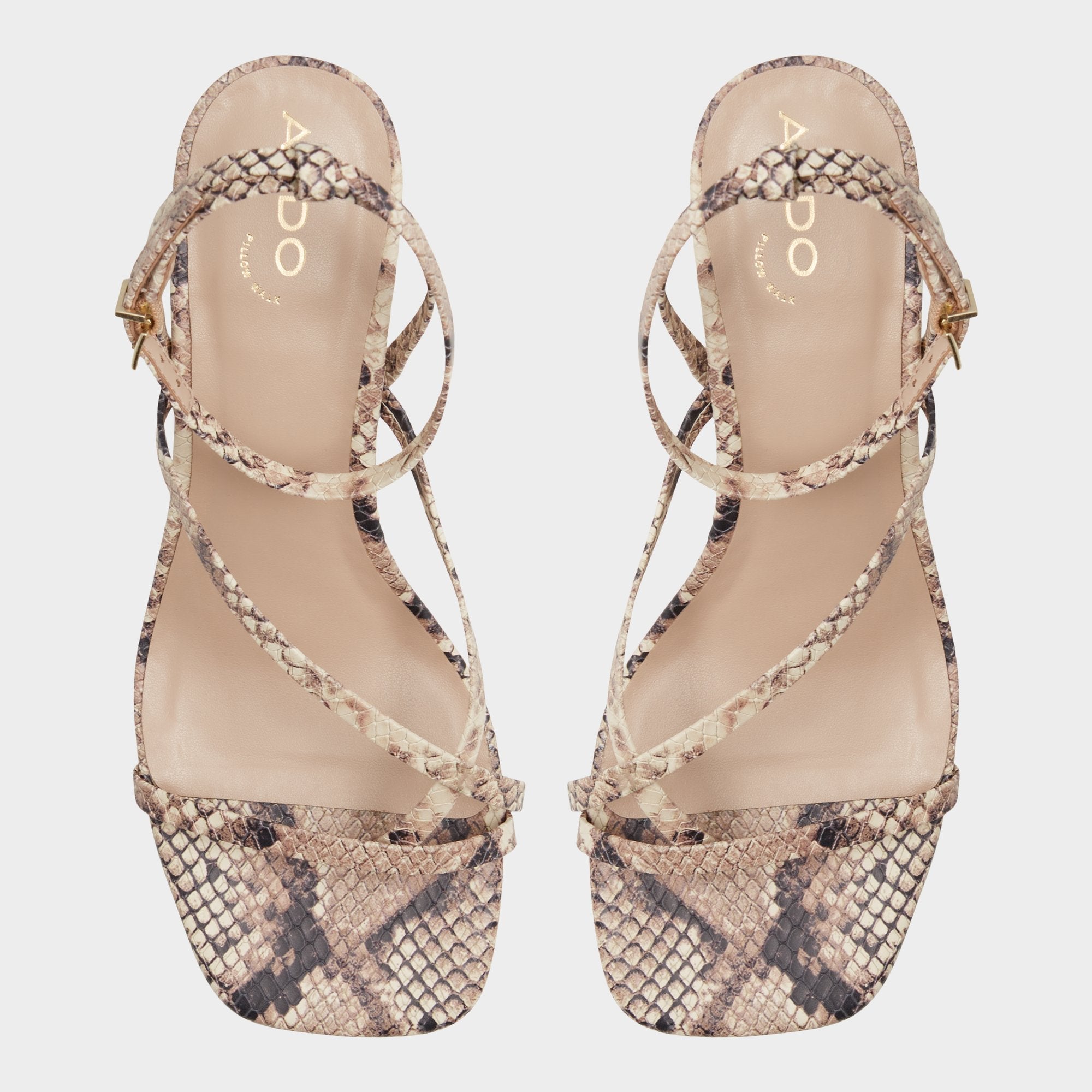 Block heel Adrauder in Brown Overflow 13801090 - Strappy block heeled sandal