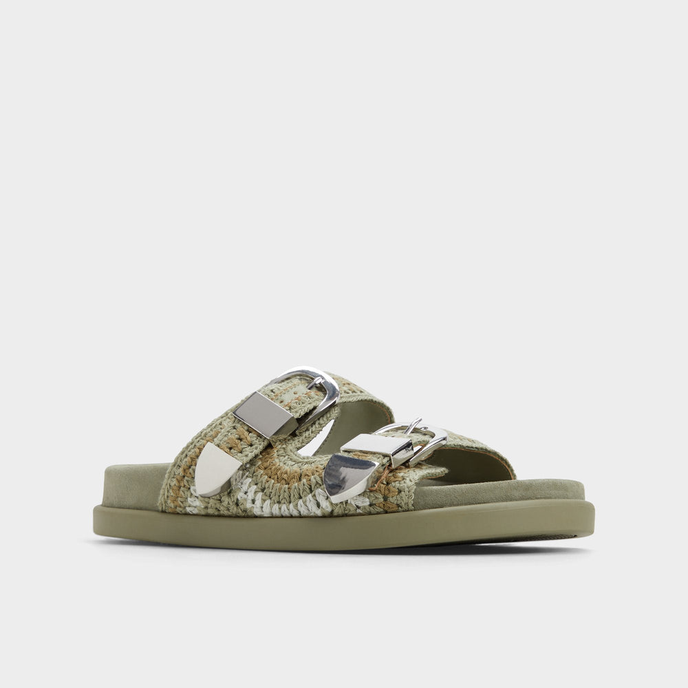 Bohodream Khaki Women's Footbed sandals - Footbed sandal