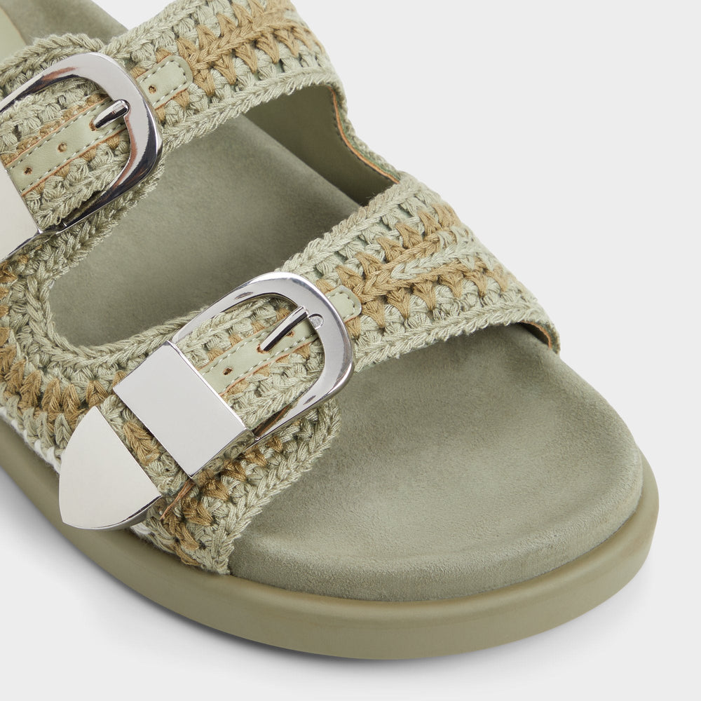 Bohodream Khaki Women's Footbed sandals - Footbed sandal