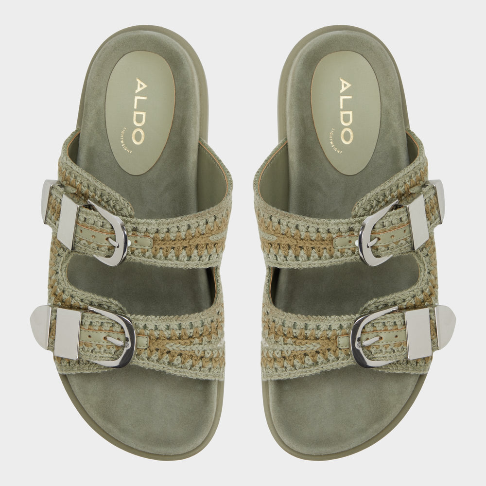 Bohodream Khaki Women's Footbed sandals - Footbed sandal