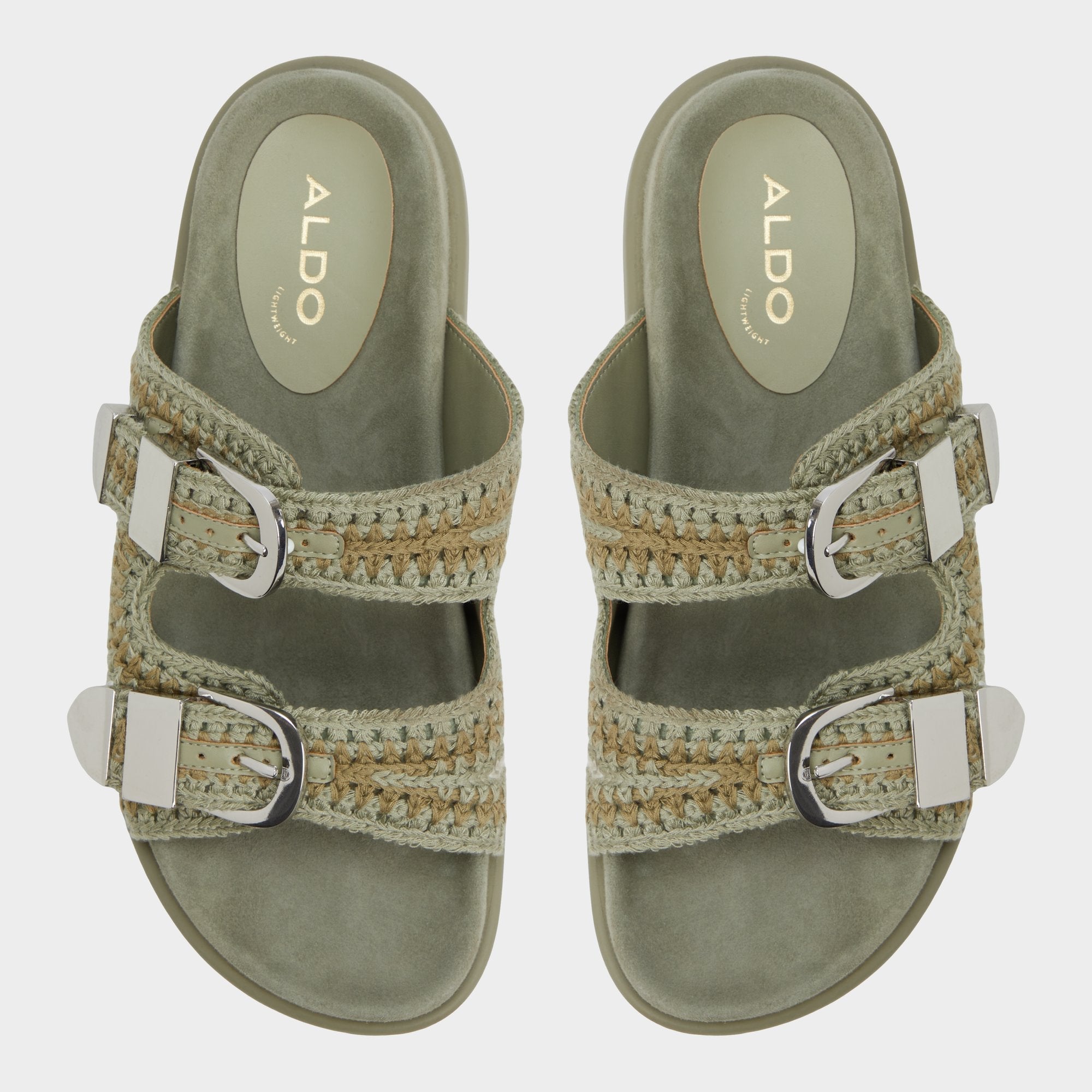 Bohodream Khaki Women's Footbed sandals - Footbed sandal