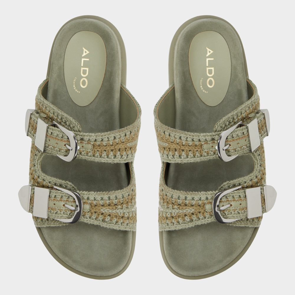 Bohodream Khaki Women's Footbed sandals - Footbed sandal