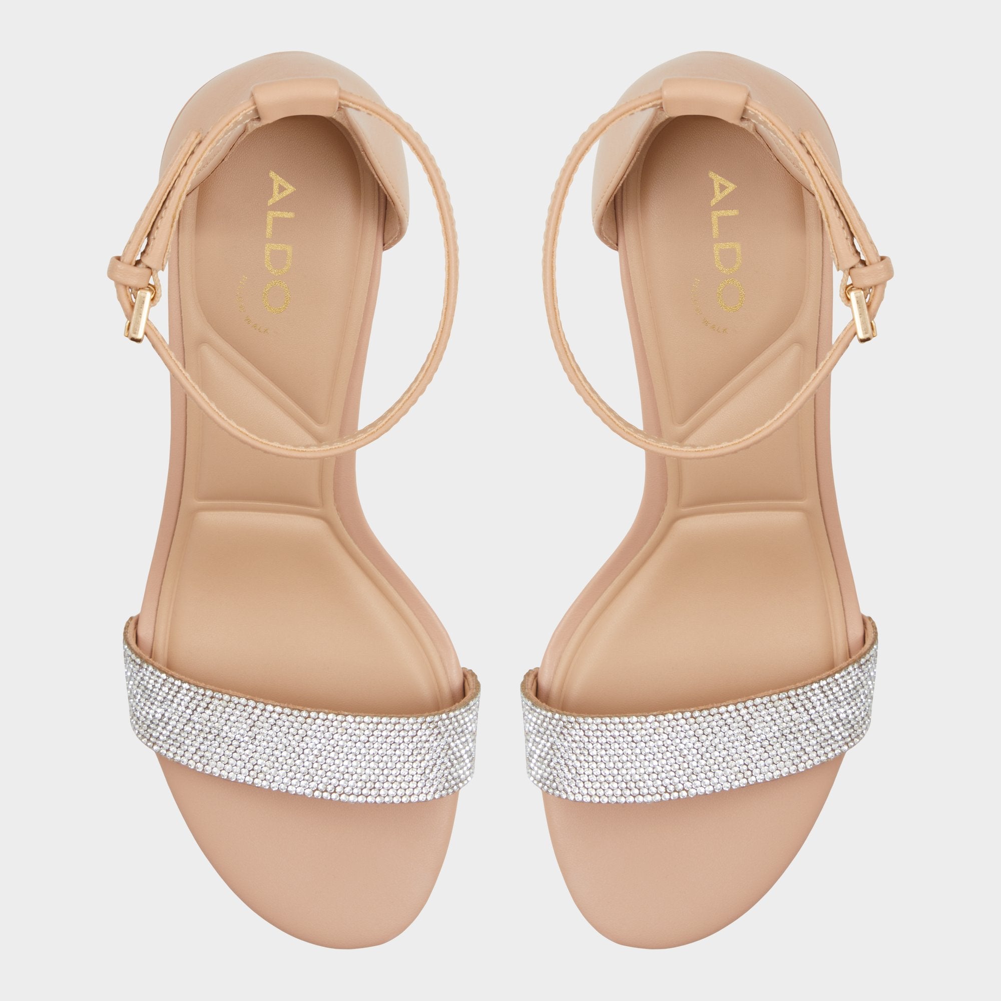 Block heel Pristine in Bone - Strappy sandal