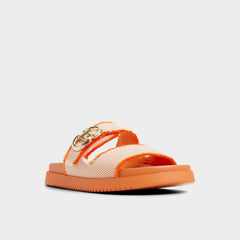 Daisymae Orange Women's Footbed sandals -