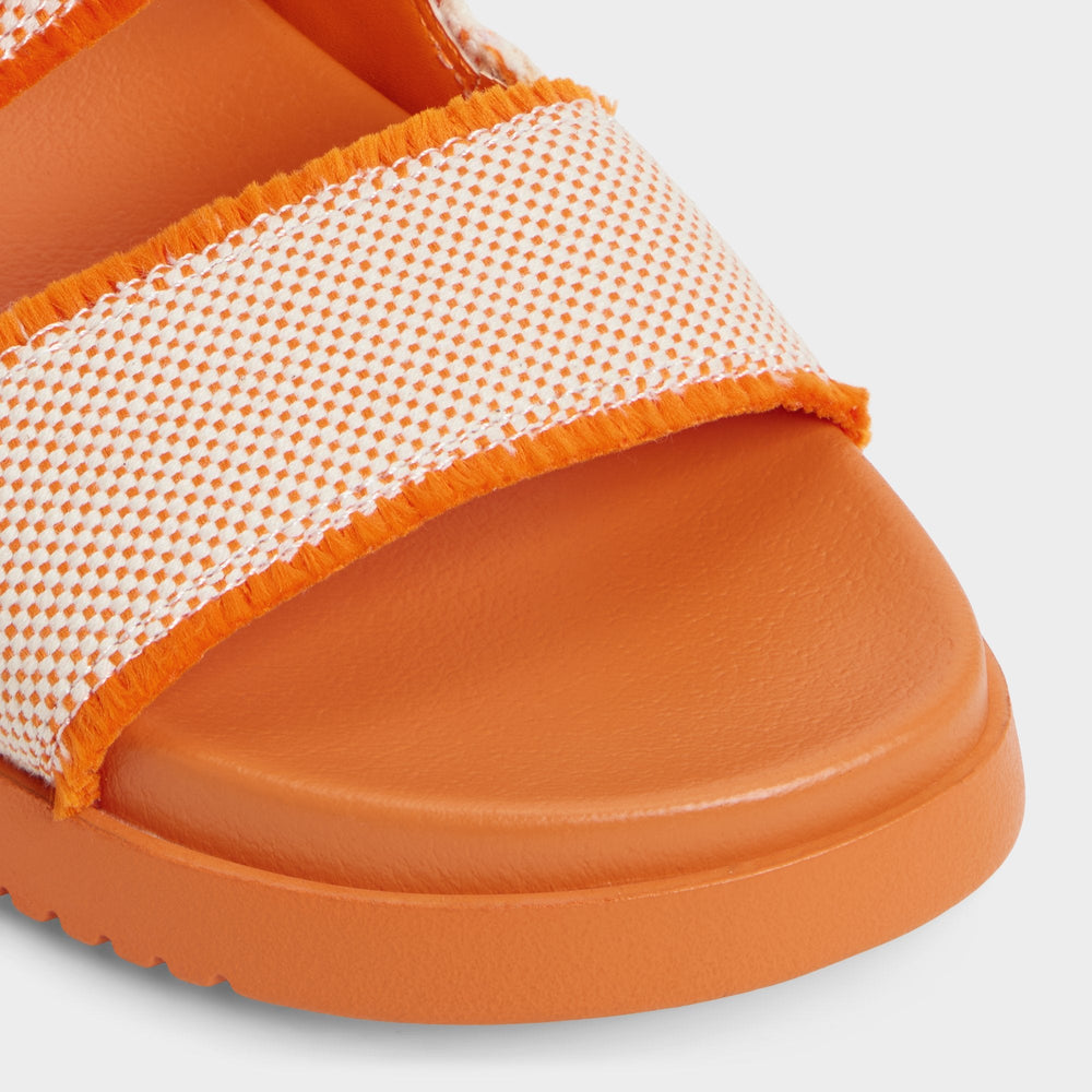 Daisymae Orange Women's Footbed sandals -