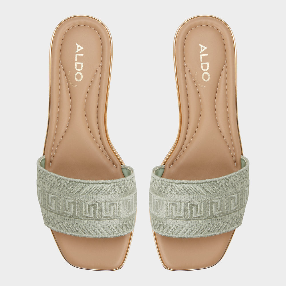 Oceania-xt Other Green Women's Flats - Slide sandal