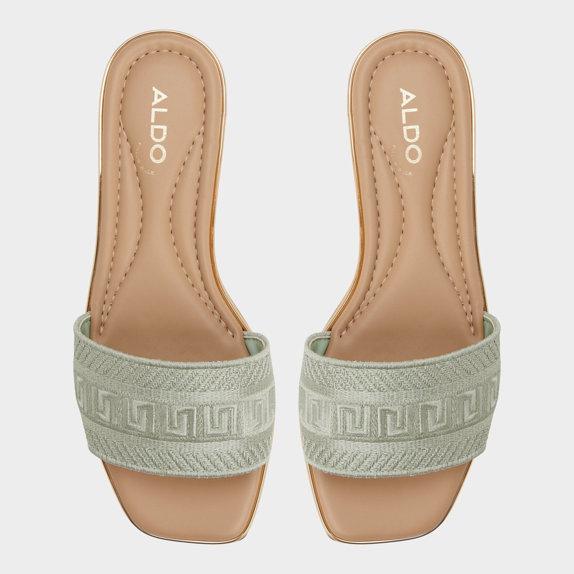 Oceania-xt Other Green Women's Flats - Slide sandal