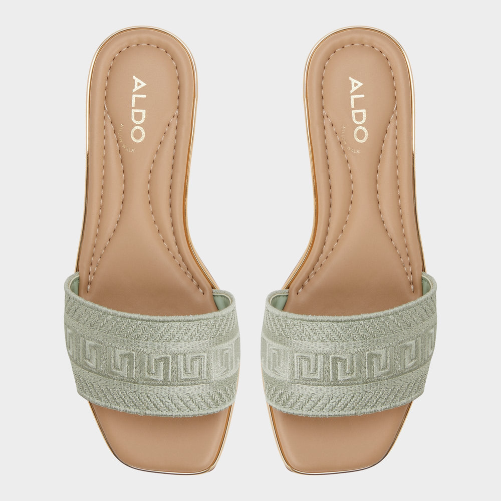 Oceania-xt Other Green Women's Flats - Slide sandal