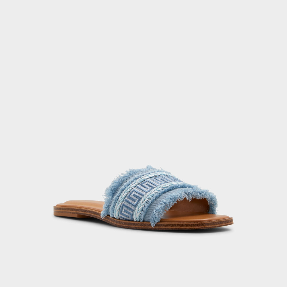 Nalani Medium Blue Women's Flats - Slide sandal