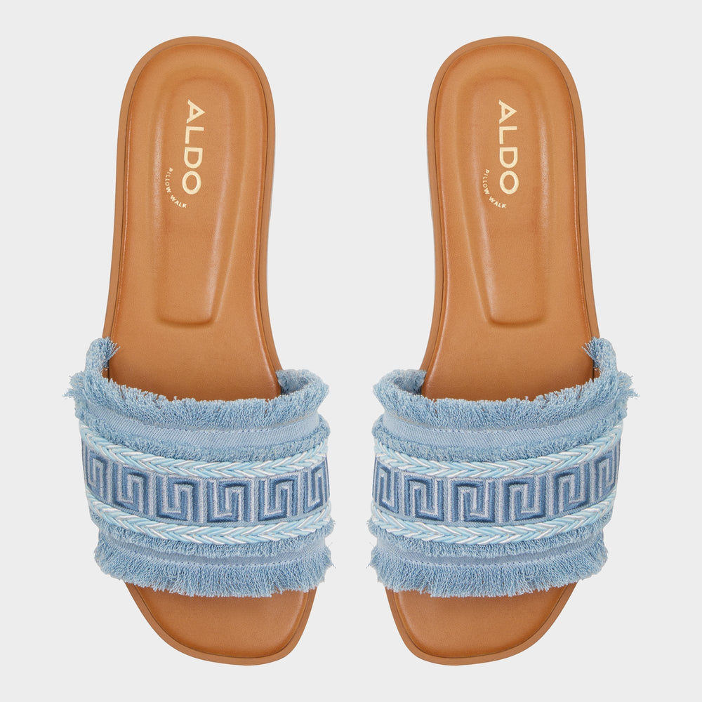 Nalani Medium Blue Women's Flats - Slide sandal