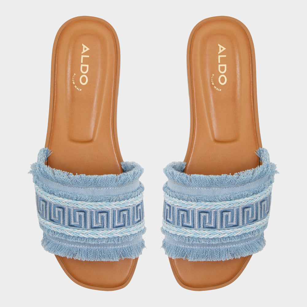 Nalani Medium Blue Women's Flats - Slide sandal