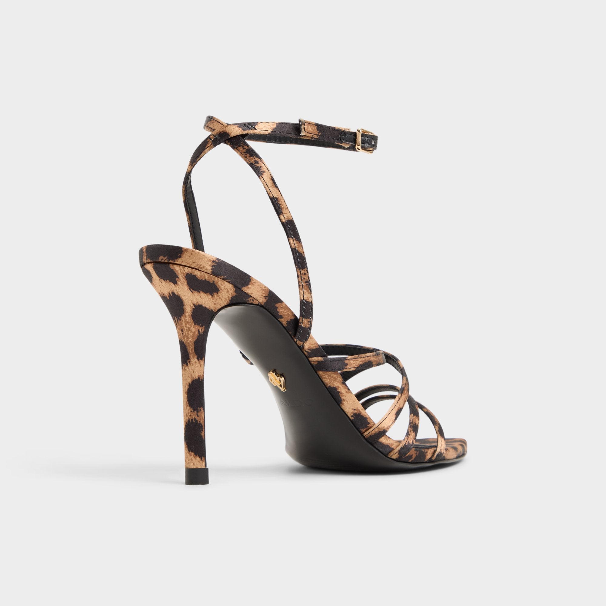 Solania Brown Multi Women's Strappy sandals - Strappy heeled sandal Stiletto heel