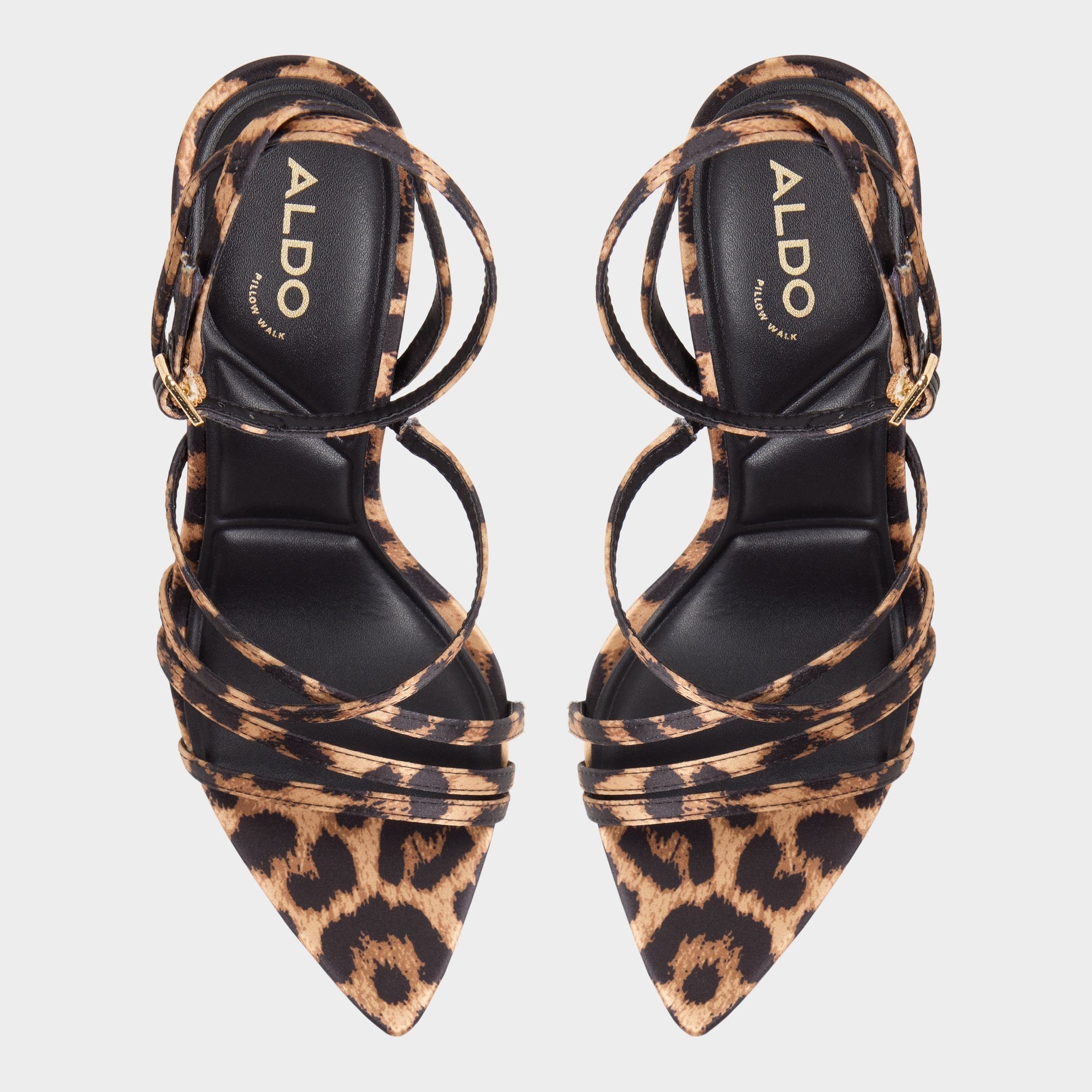 Solania Brown Multi Women's Strappy sandals - Strappy heeled sandal Stiletto heel