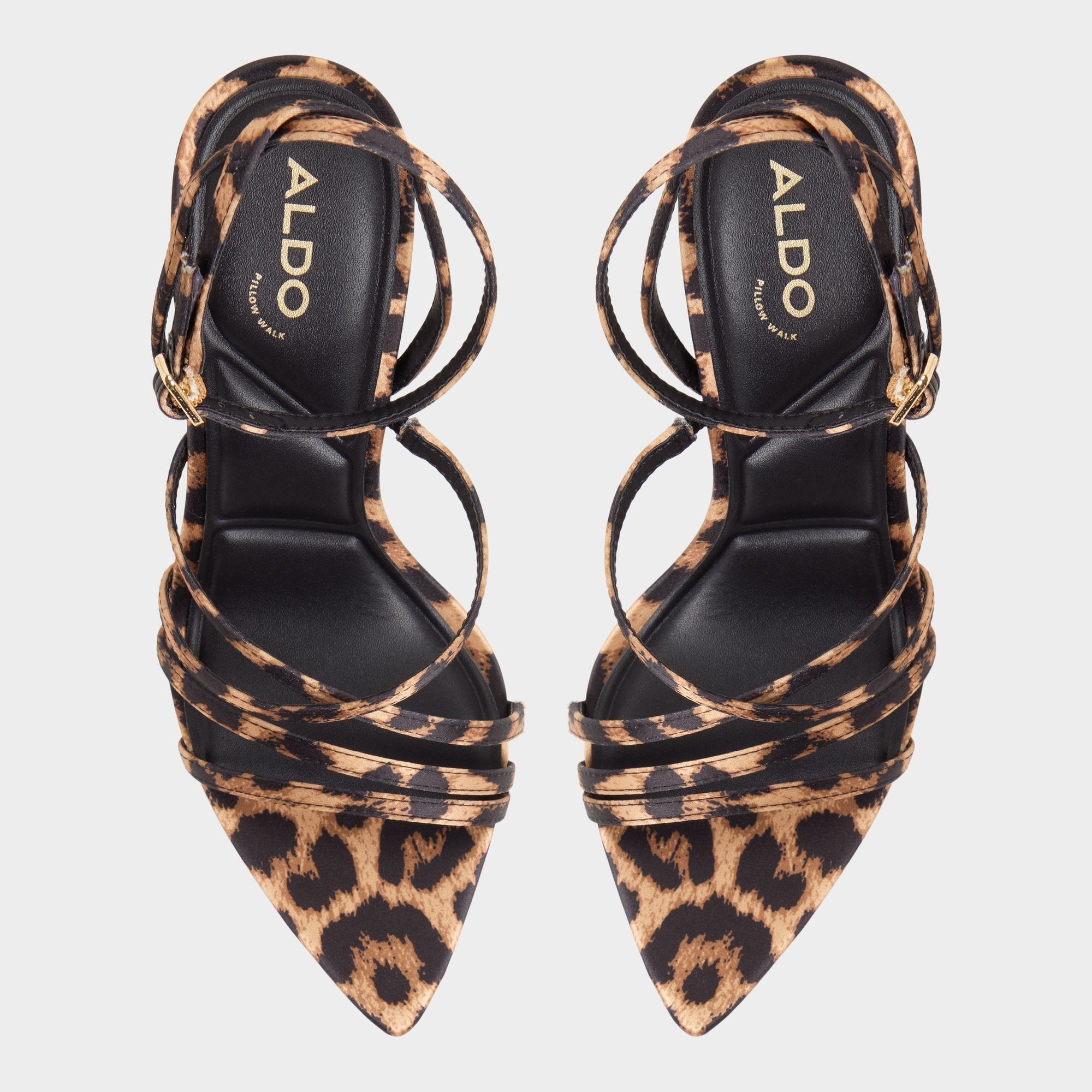 Solania Brown Multi Women's Strappy sandals - Strappy heeled sandal Stiletto heel