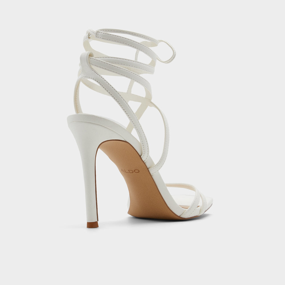 Stiletto heel Phaedra in White - Strappy stiletto sandal