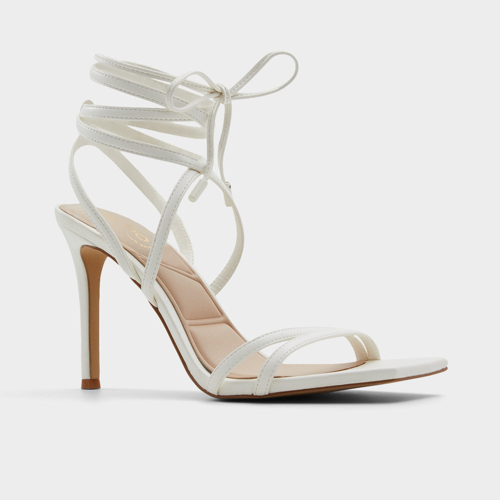 Stiletto heel Phaedra in White - Strappy stiletto sandal