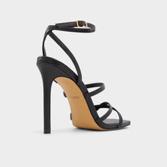 Galoi Black Women's Strappy sandals - Strappy heeled sandal