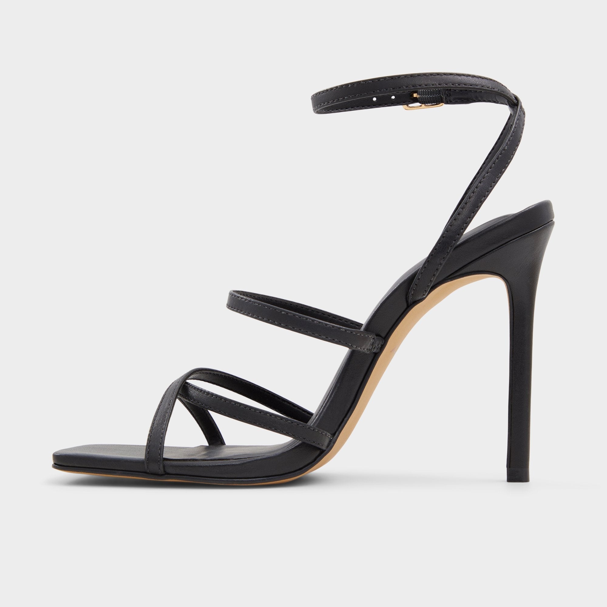 Galoi Black Women's Strappy sandals - Strappy heeled sandal