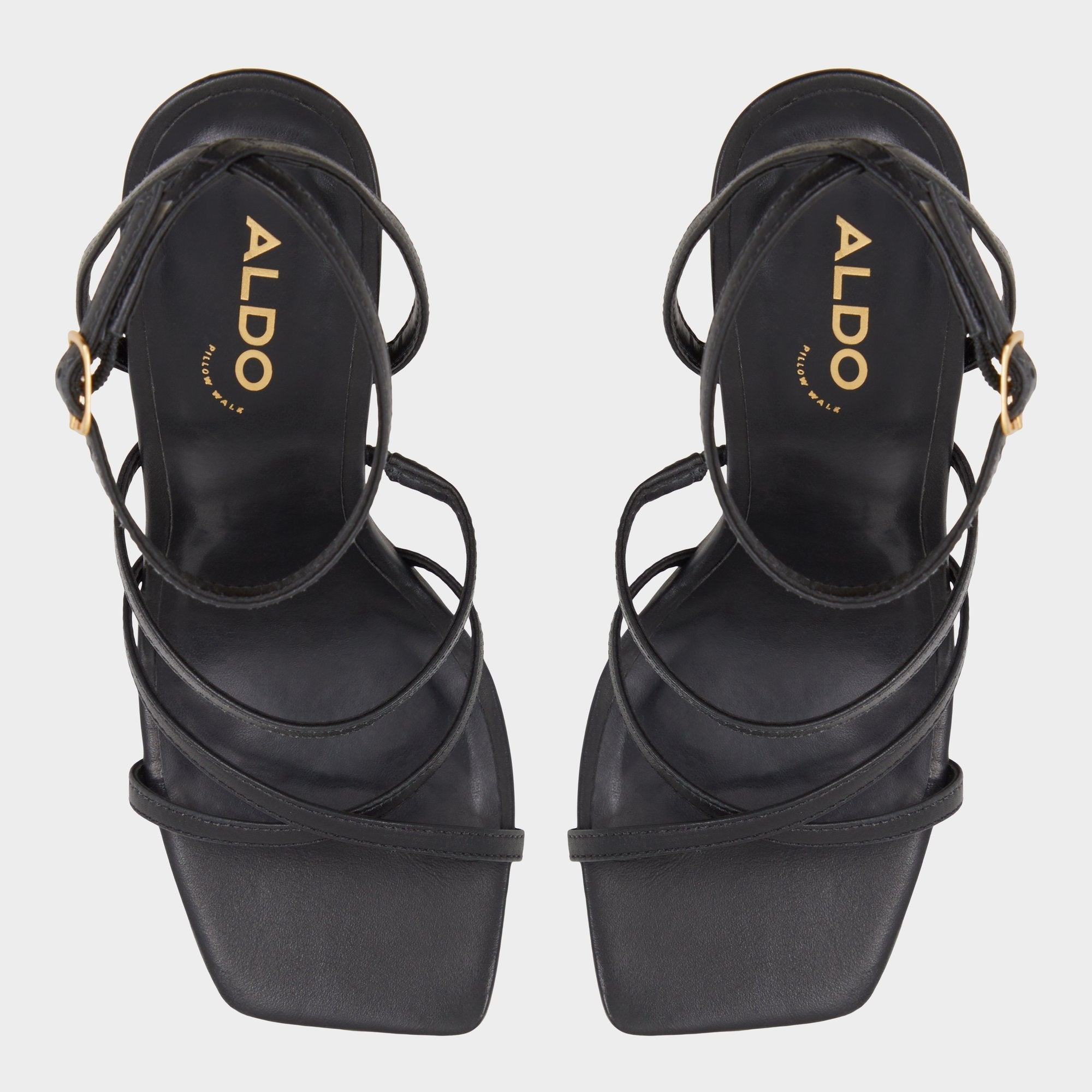 Galoi Black Women's Strappy sandals - Strappy heeled sandal