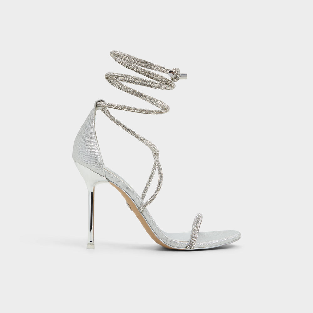 Stiletto heel Caladonia Silver Women's Iridescent metallics - Strappy heeled sandal