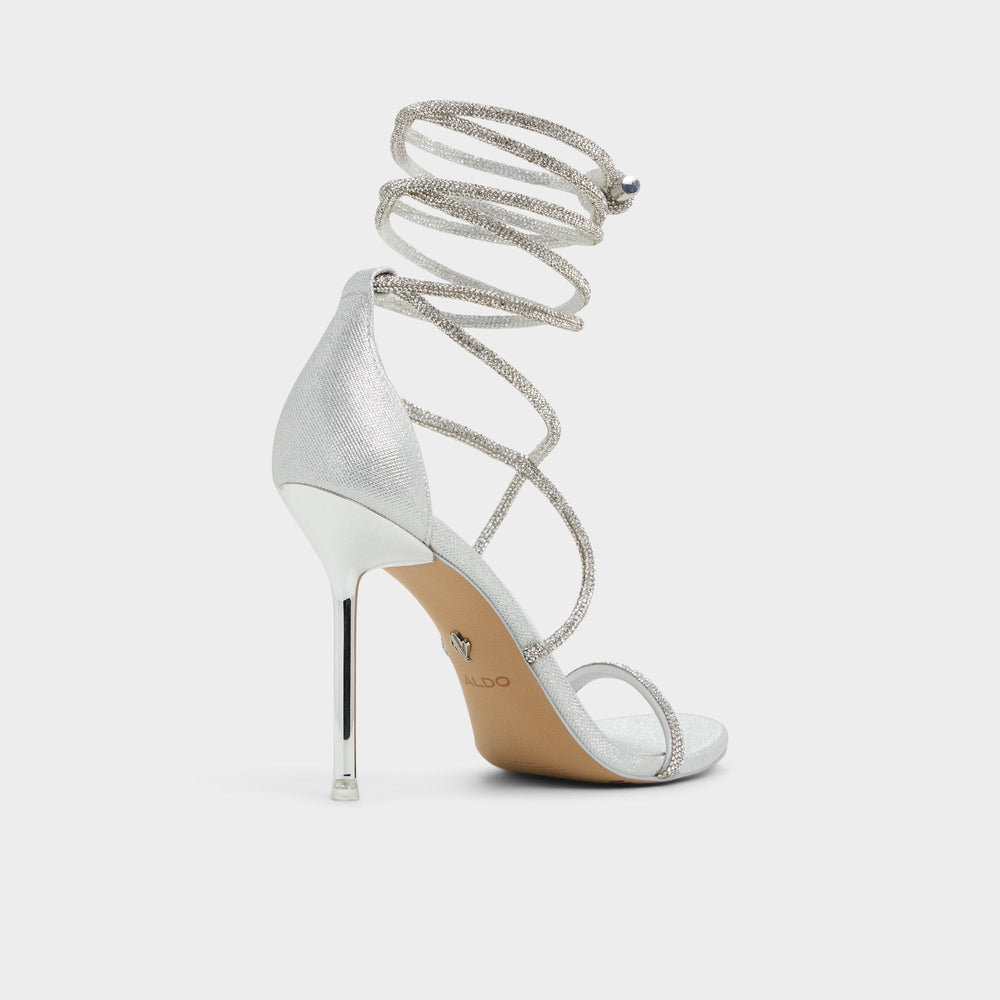 Stiletto heel Caladonia Silver Women's Iridescent metallics - Strappy heeled sandal