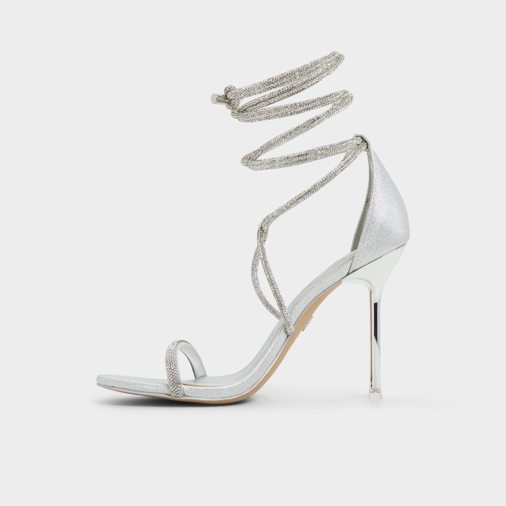 Stiletto heel Caladonia Silver Women's Iridescent metallics - Strappy heeled sandal