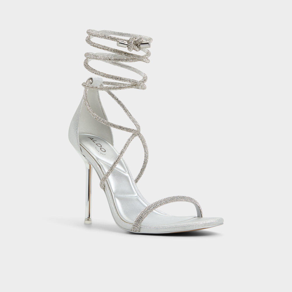 Stiletto heel Caladonia Silver Women's Iridescent metallics - Strappy heeled sandal