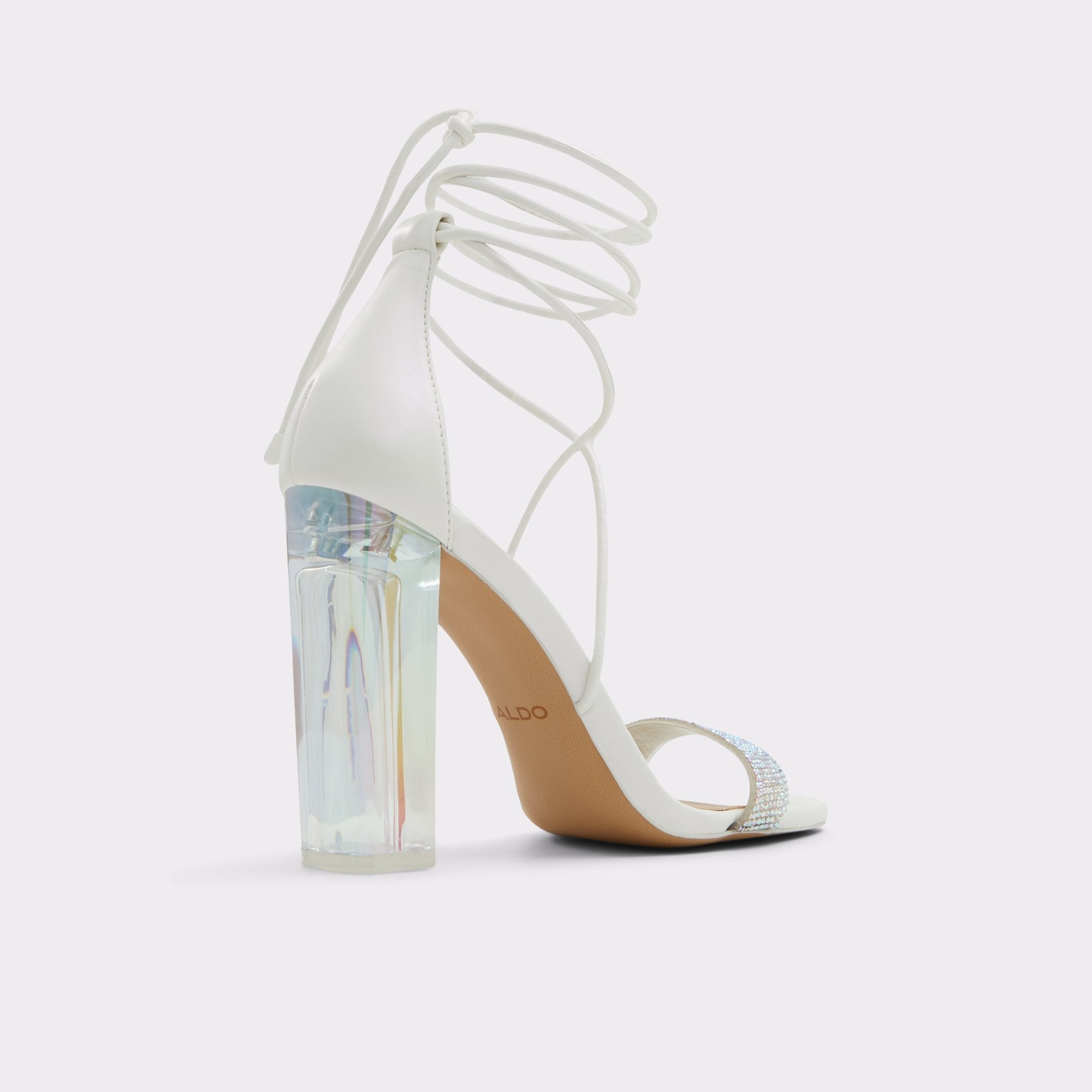 Onardonia in Open Natural - Strappy sandal Block heel