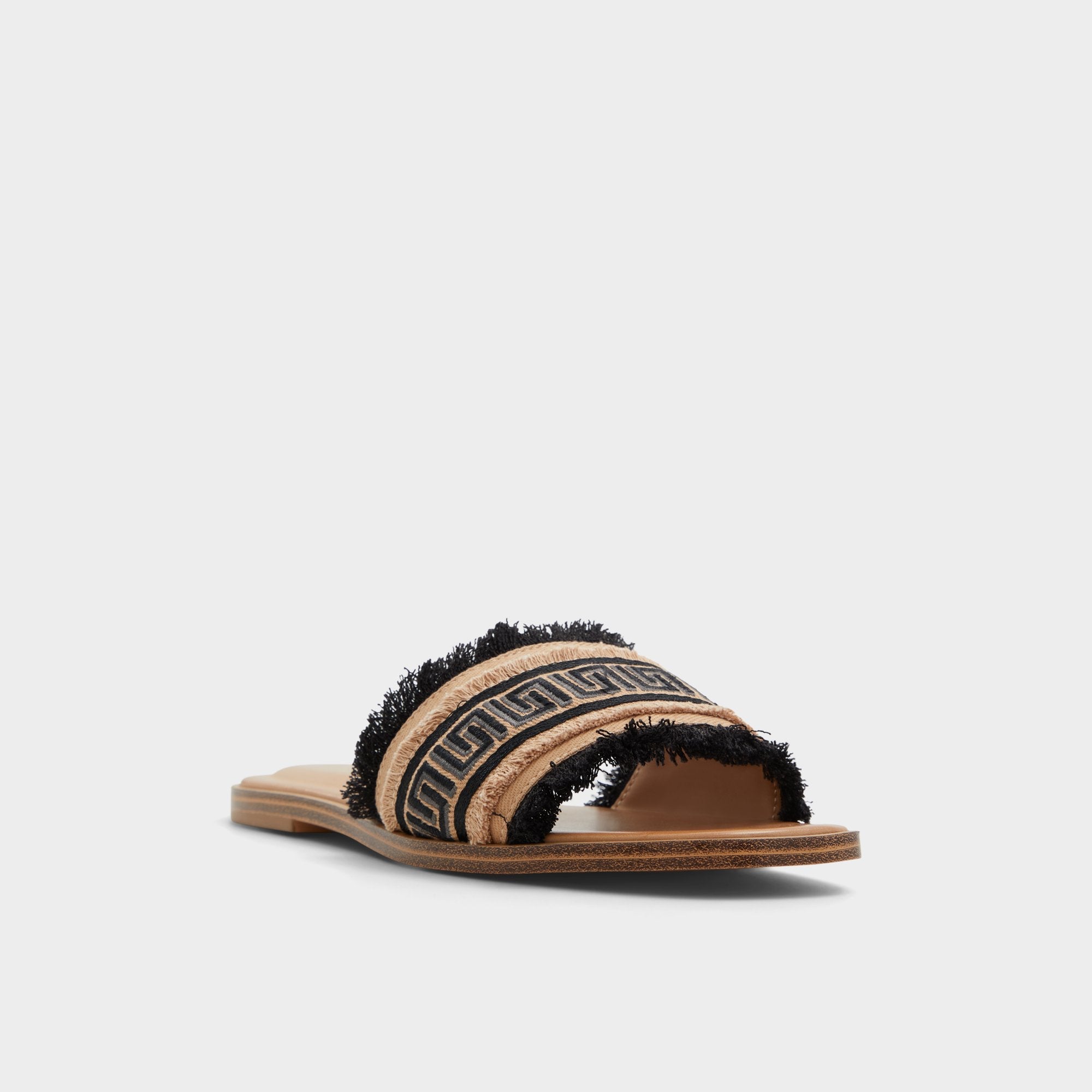 Nalani Open Black Women's Flats - Slide sandal
