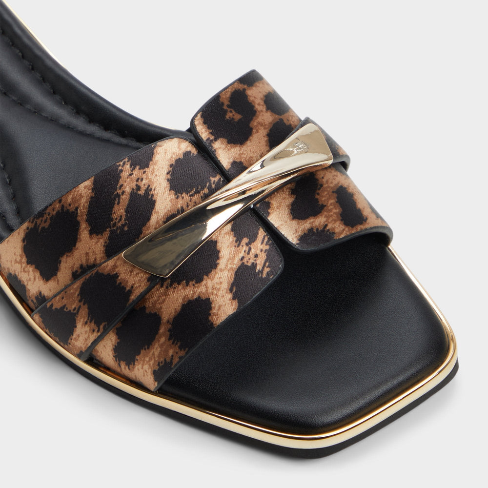 Darlina Brown Multi Women's Flats - Slide sandal