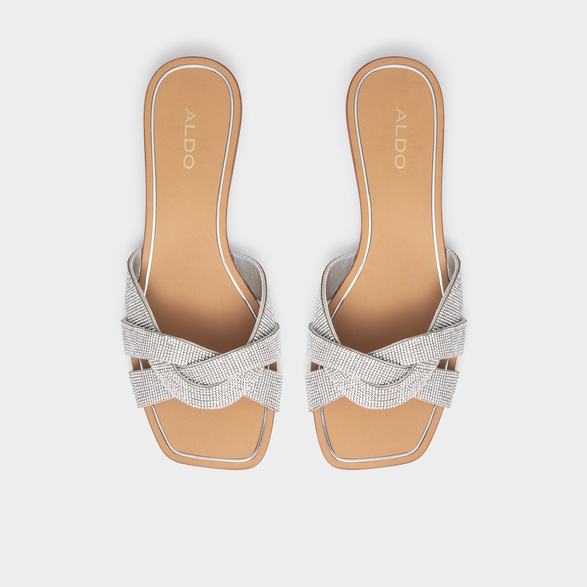 Coredith Silver Women's Flats - Slide sandal