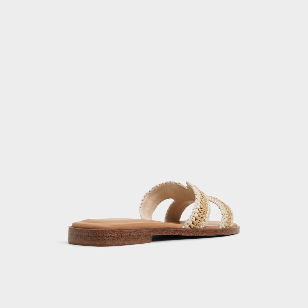 Itsandal Beige Women's Flats - Slide sandal
