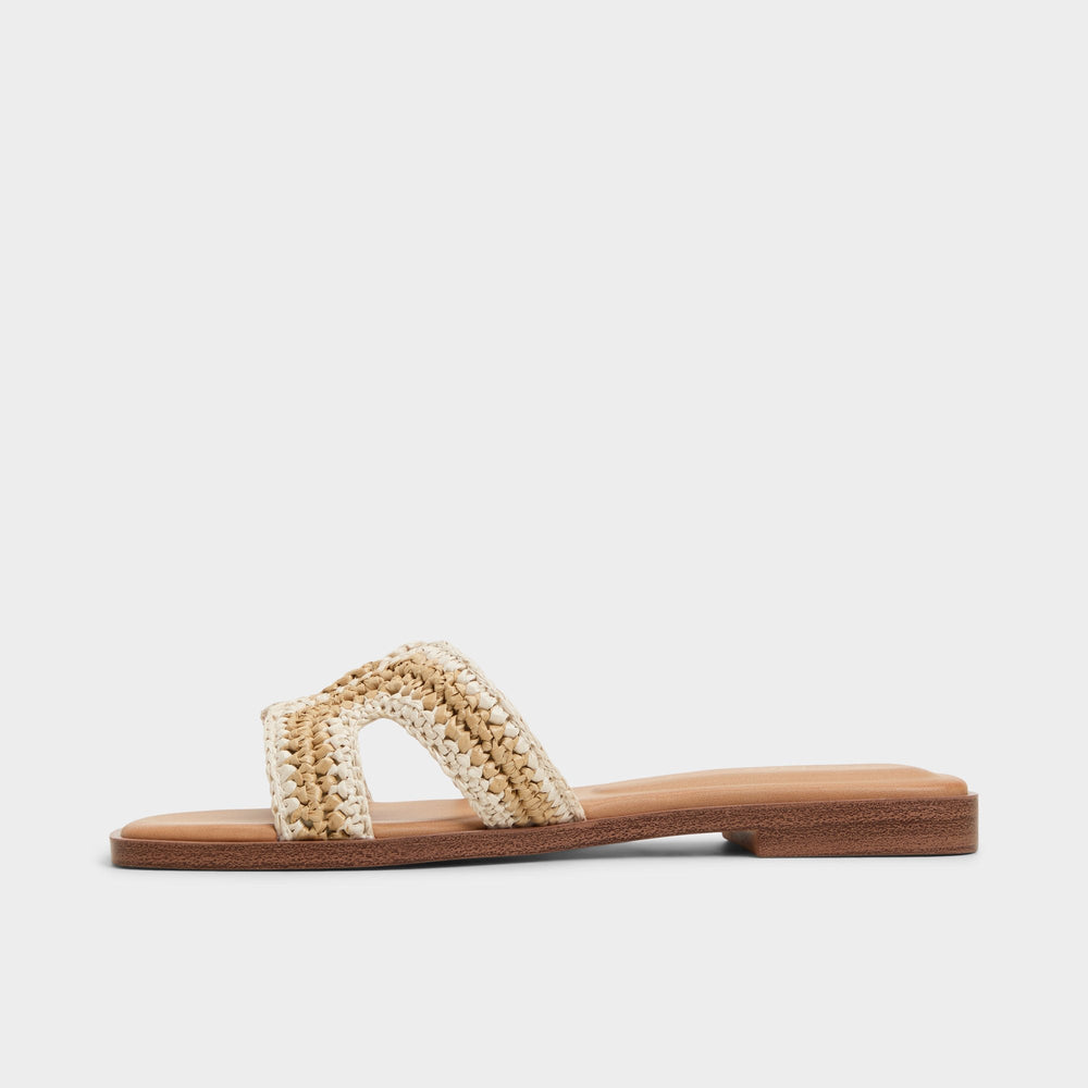 Itsandal Beige Women's Flats - Slide sandal