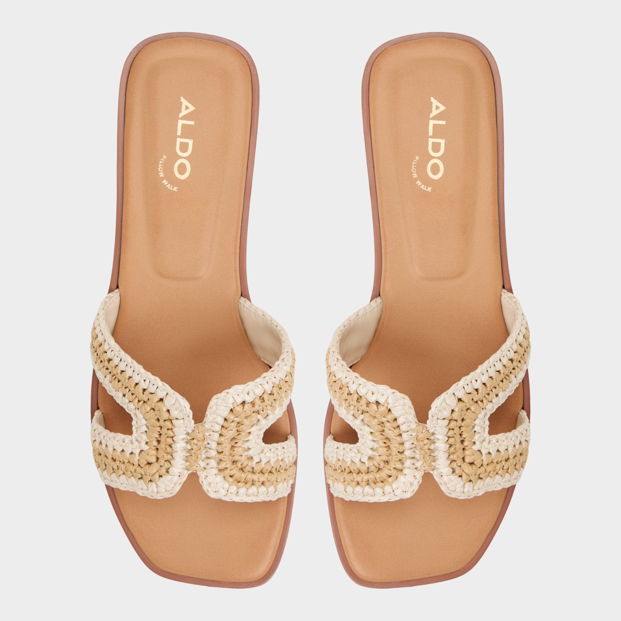 Itsandal Beige Women's Flats - Slide sandal