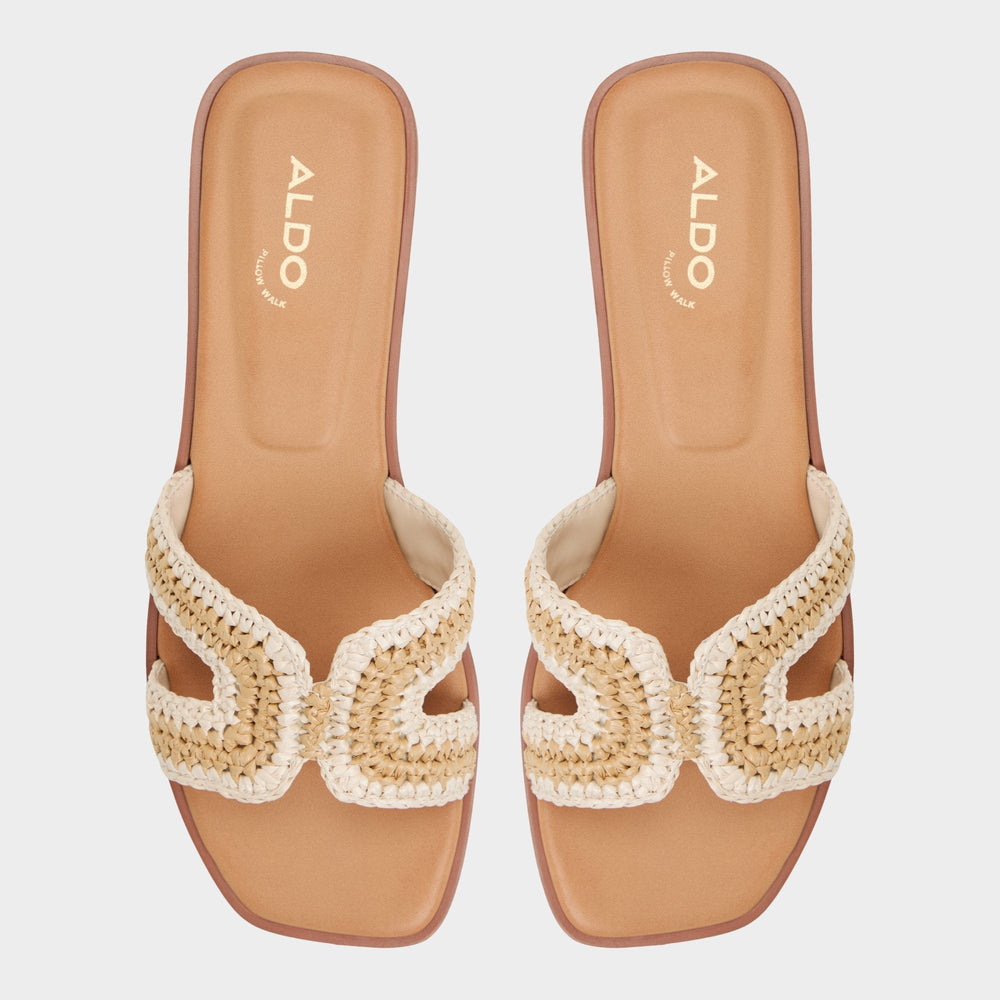 Itsandal Beige Women's Flats - Slide sandal