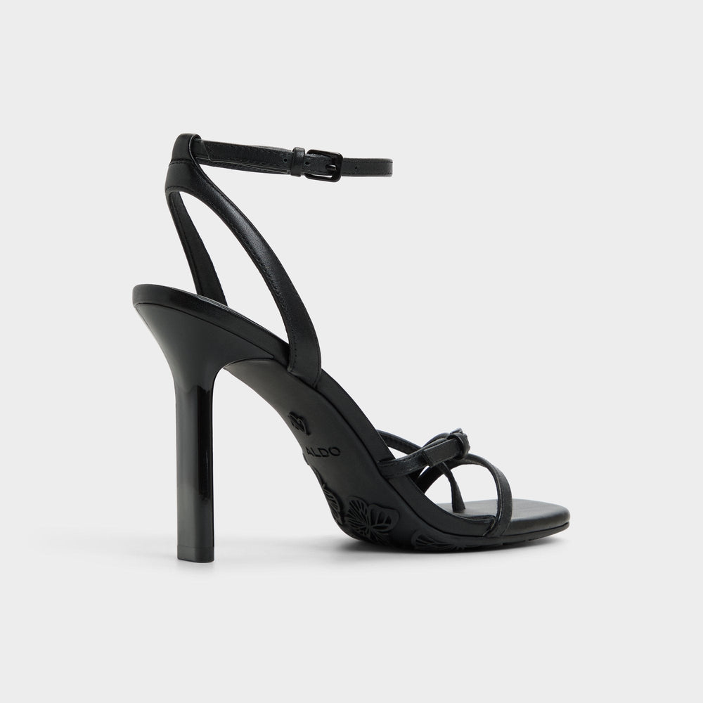 Conney Black Women's Heeled sandals - Strappy heeled sandal Stiletto heel