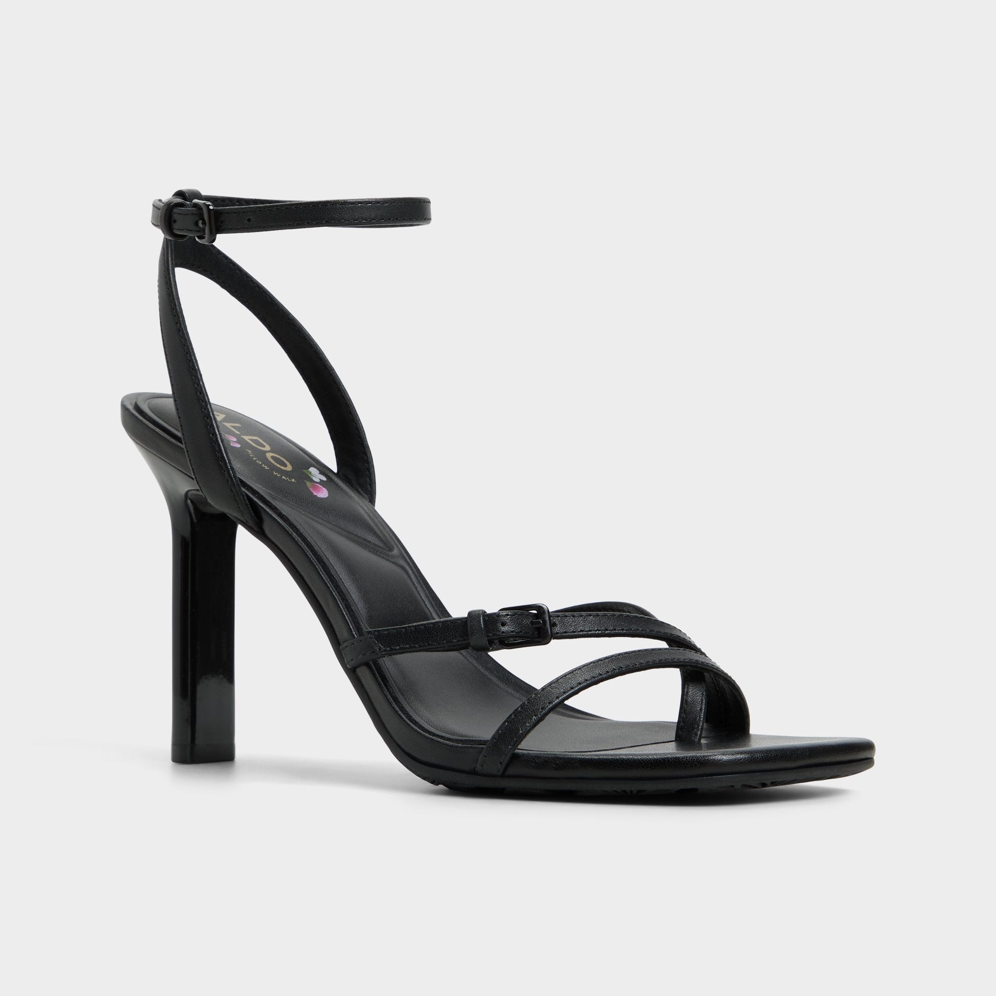 Conney Black Women's Heeled sandals - Strappy heeled sandal Stiletto heel