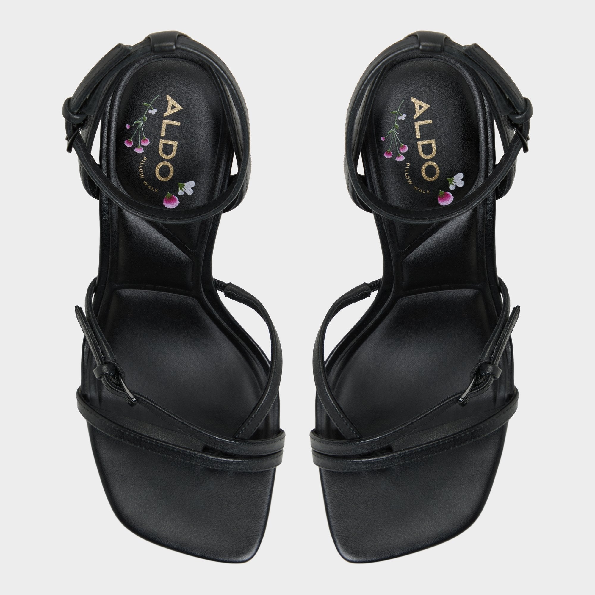 Conney Black Women's Heeled sandals - Strappy heeled sandal Stiletto heel