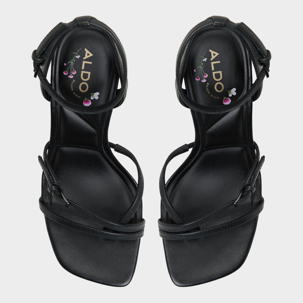 Conney Black Women's Heeled sandals - Strappy heeled sandal Stiletto heel