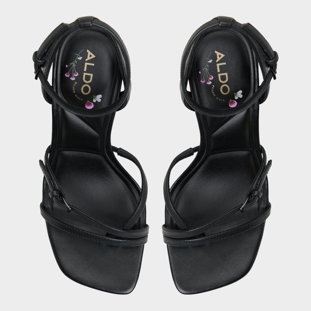 Conney Black Women's Heeled sandals - Strappy heeled sandal Stiletto heel