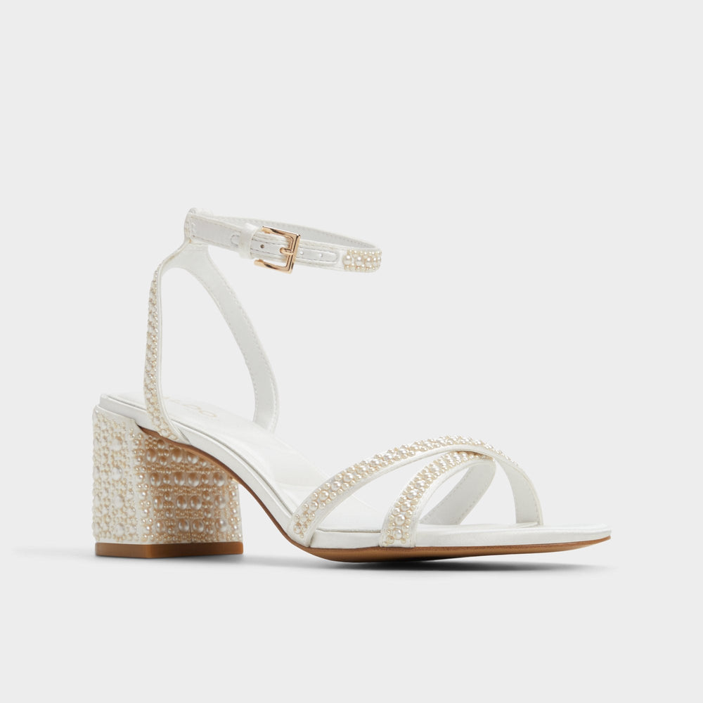 Block heel Bouclettie Other White Women's Block heels - Strappy heeled sandal