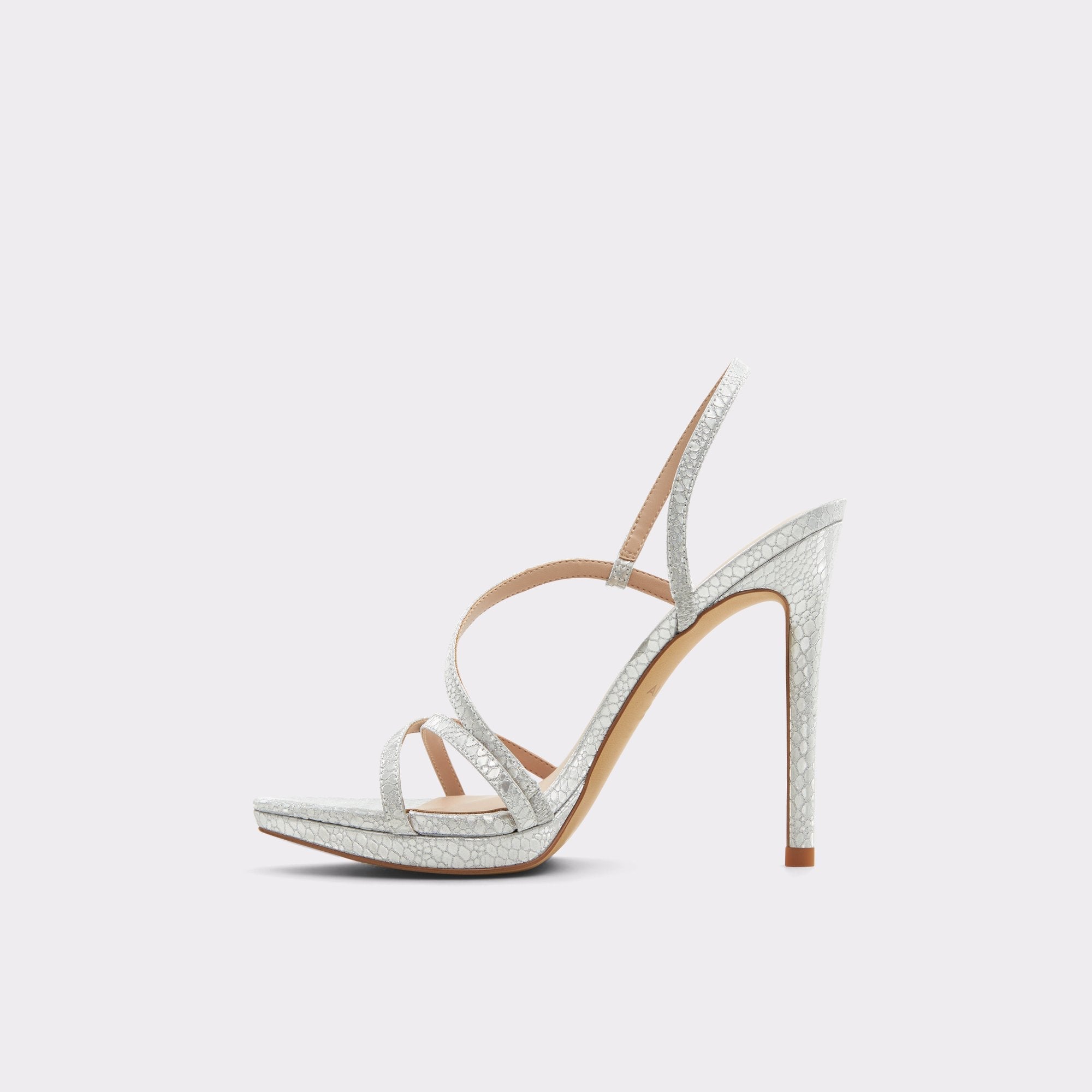 Resurge in Silver - Strappy stiletto sandal Stiletto heel