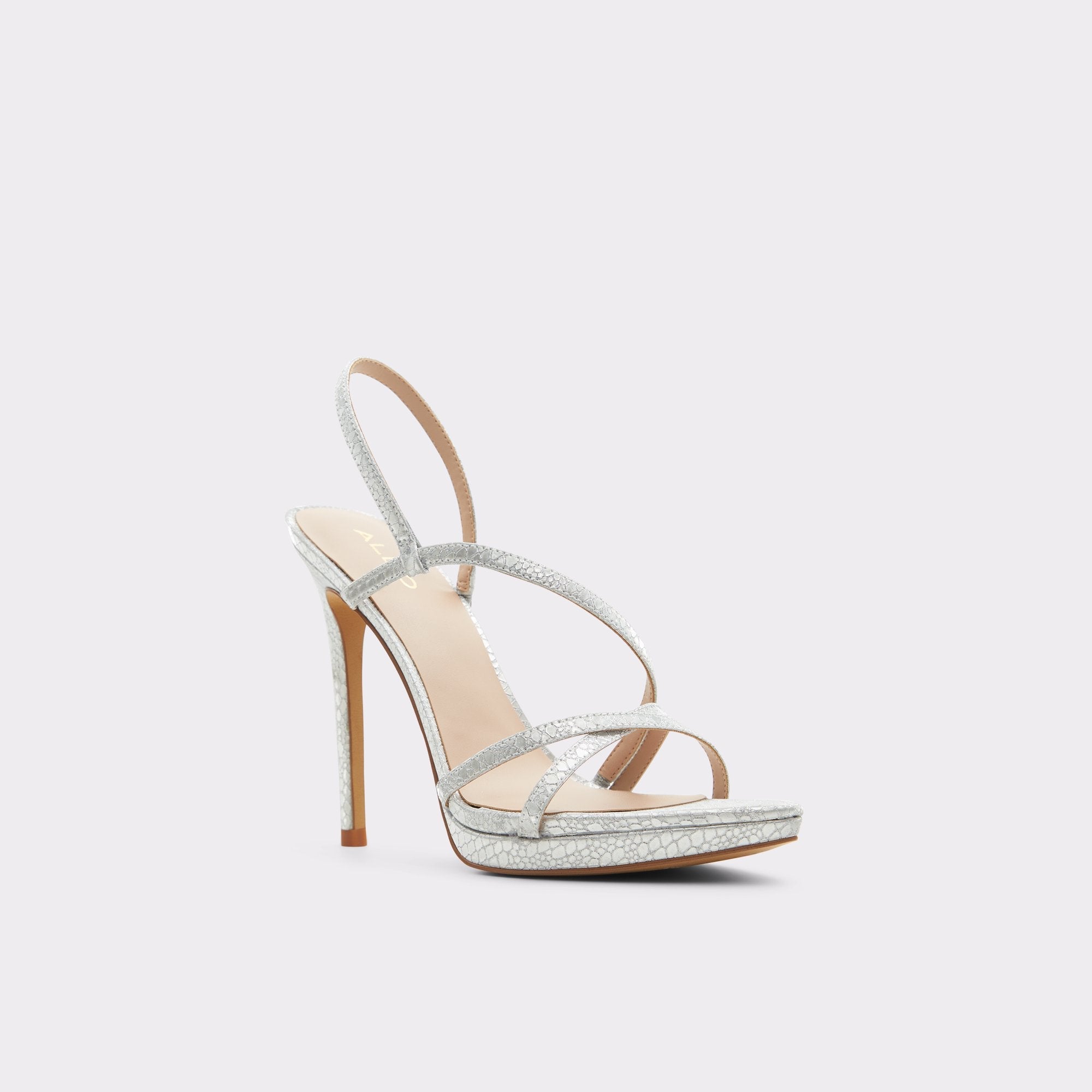 Resurge in Silver - Strappy stiletto sandal Stiletto heel