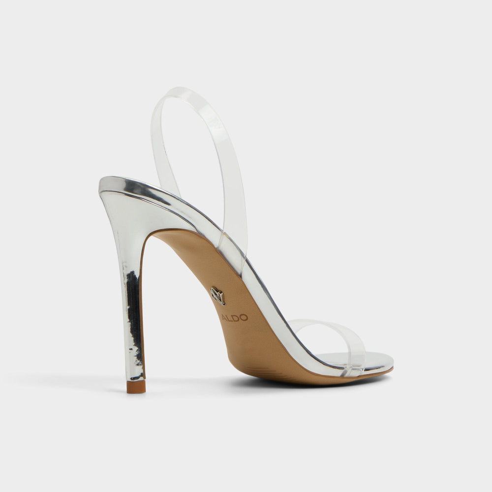 Stiletto heel Quinilynn Silver Women's Iridescent metallics - Strappy heeled sandal