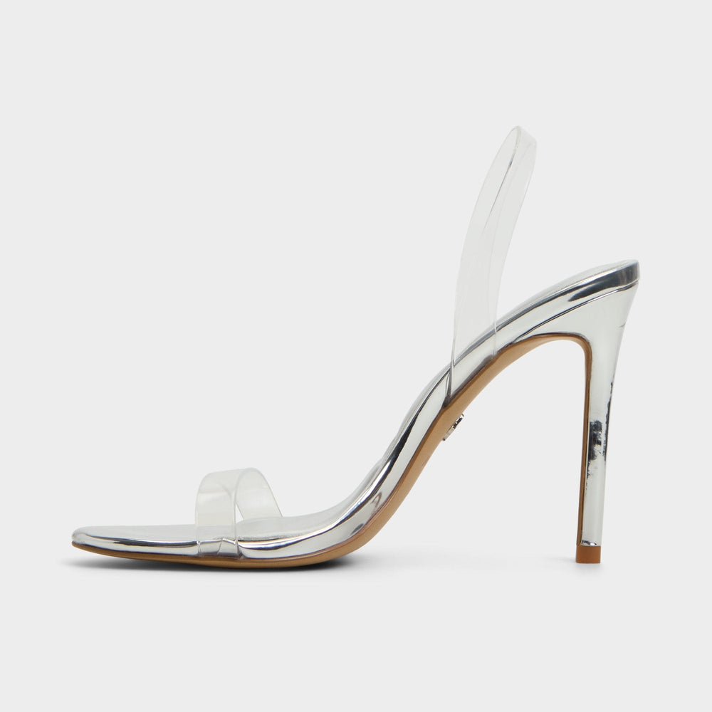 Stiletto heel Quinilynn Silver Women's Iridescent metallics - Strappy heeled sandal